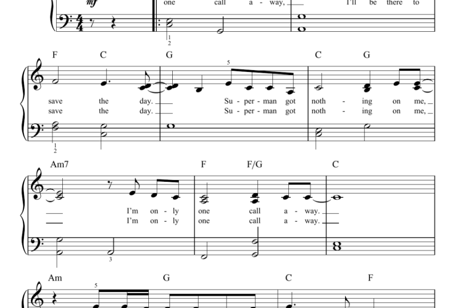 One Call Away Sheet Music | Charlie Puth | Easy Piano | Pop Piano Sheet  Music, Clarinet Sheet Music, Easy Piano Sheet Music