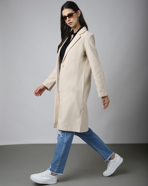 Buy Off White Jackets & Coats For Women By Outryt Online | Ajio.Com