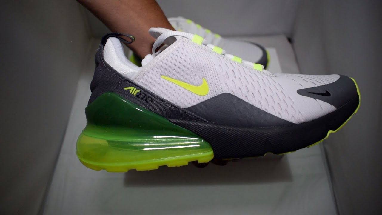 Nike Air Max 270 Neon Green Unboxing - Youtube