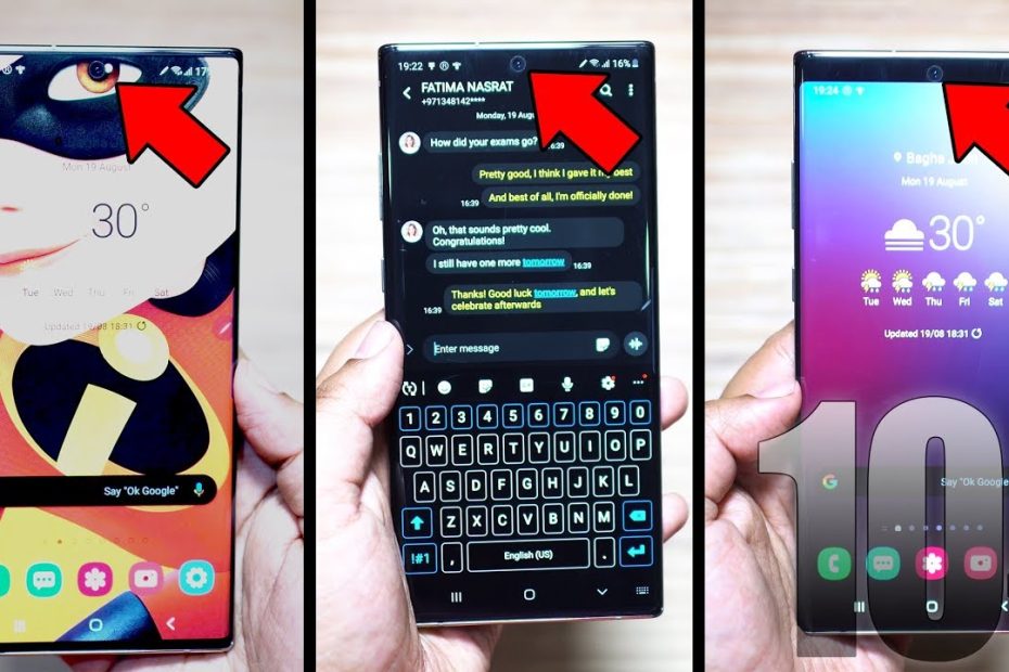 Galaxy Note 10+ Plus Tricks! Awesome Dark Theme, Hide The Camera Cutout &  Best Wallpapers!ðŸ”¥ðŸ”¥ - Youtube