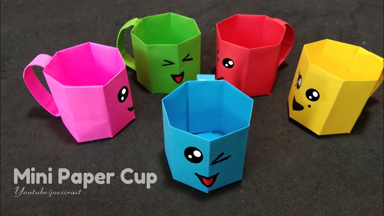Diy Mini Paper Cup / Paper Crafts For School / Easy Crafts Ideas - Youtube