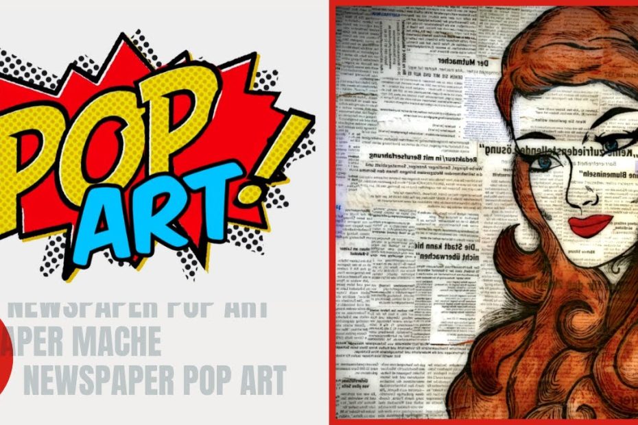 Pop Art | Newspaper Pop Art | Diy Newspaper Pop Art Painting Tutorial | Paper  Mache Pop Art Painting - Youtube