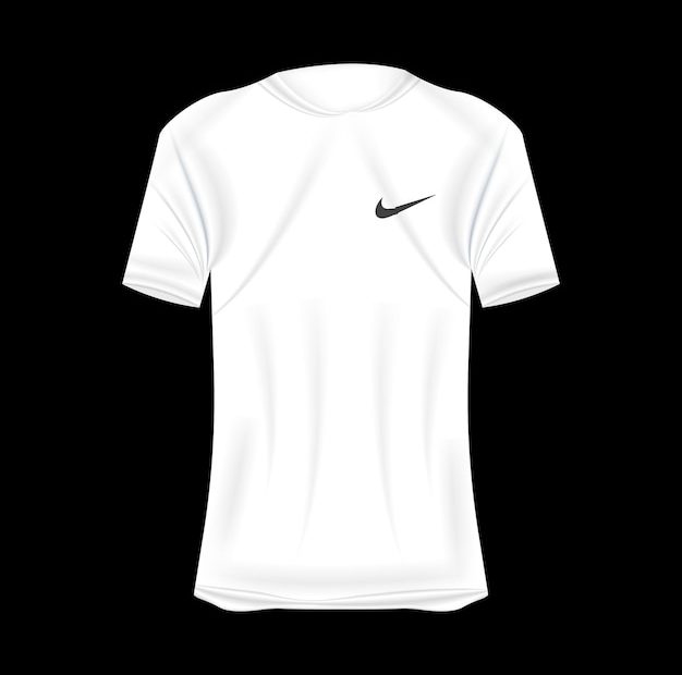 Premium Vector | Nike Logo Tshirt Mockup In White Colors Mockup Of  Realistic Shirt With Short Sleeves Blank Tshirt Template With Empty Space  For Design Nike Brand
