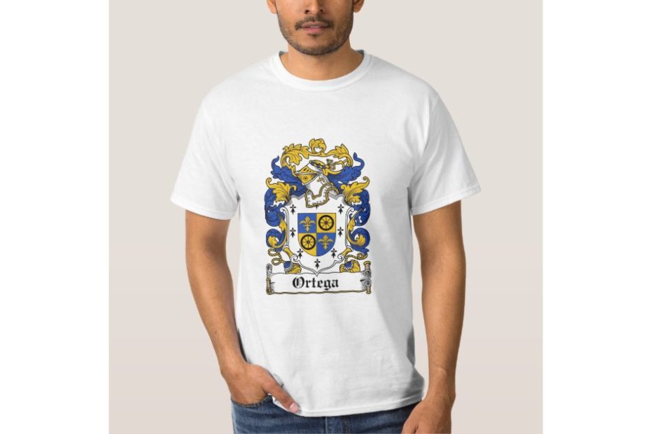 Ortega Family Crest - Ortega Coat Of Arms T-Shirt | Zazzle