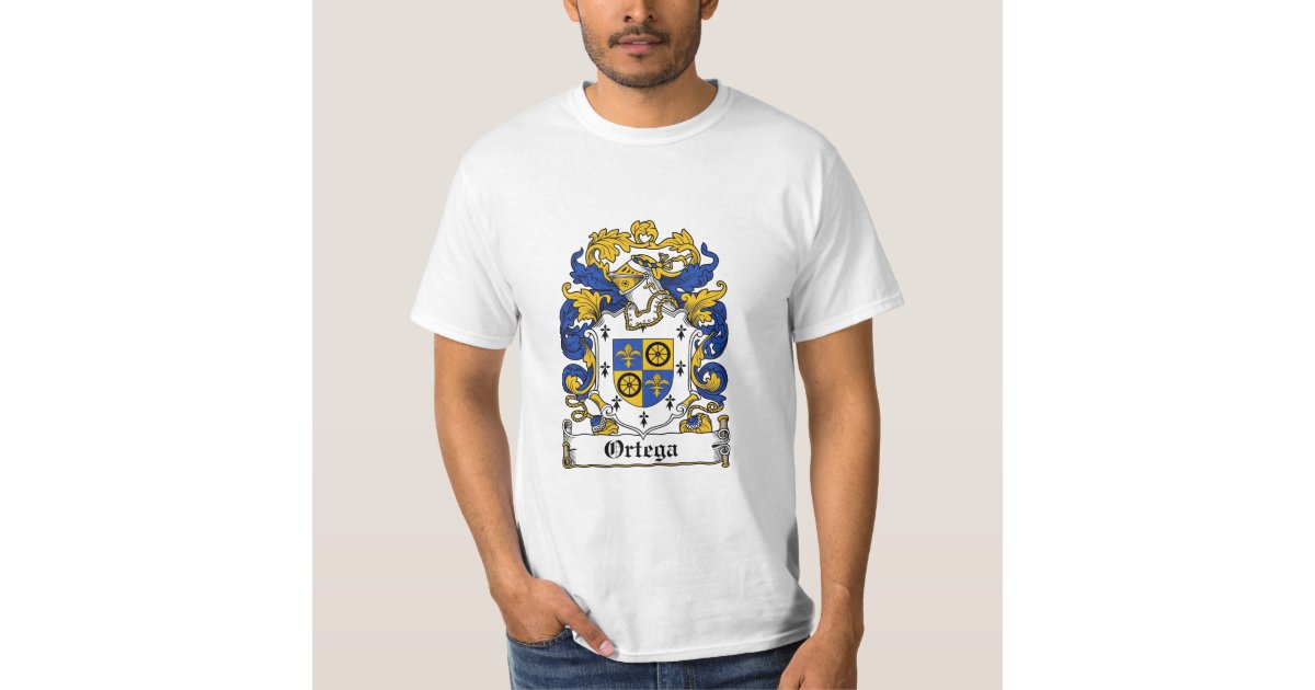 Ortega Family Crest - Ortega Coat Of Arms T-Shirt | Zazzle